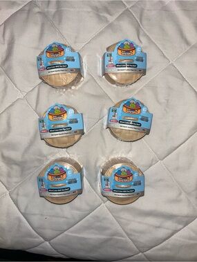 Surprise Mystery Squishy in hard case Beige with Blue Labels (6 Pack)